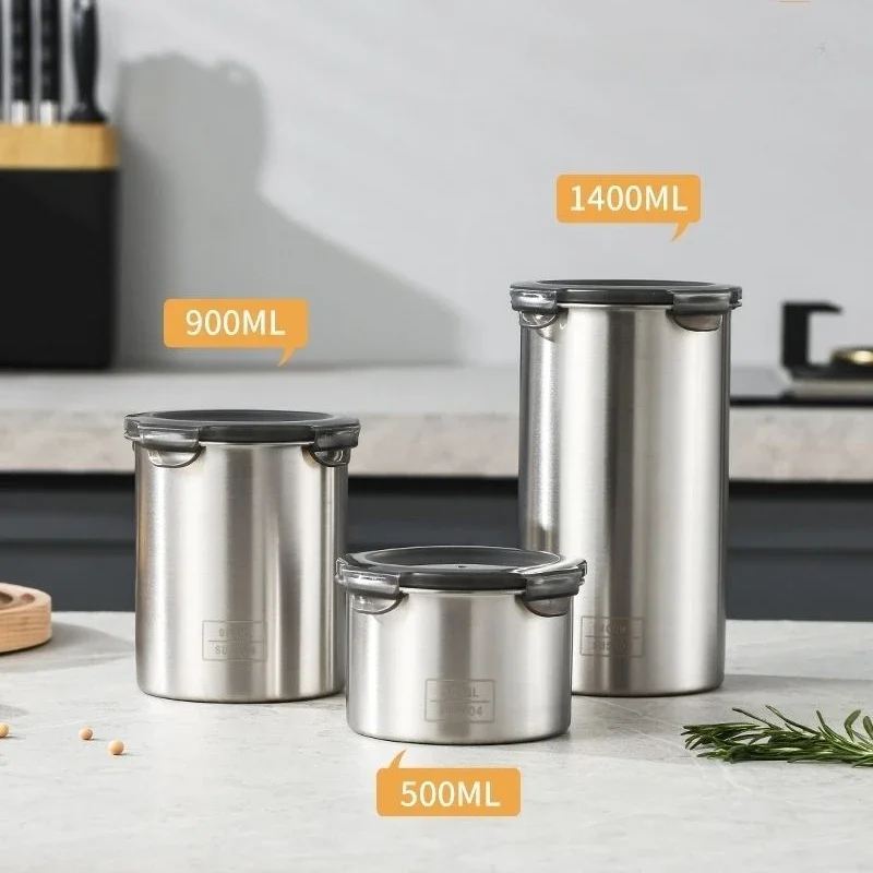 Food Storage With Dividers - 304 حاوية محكمة الغلق من الفولاذ