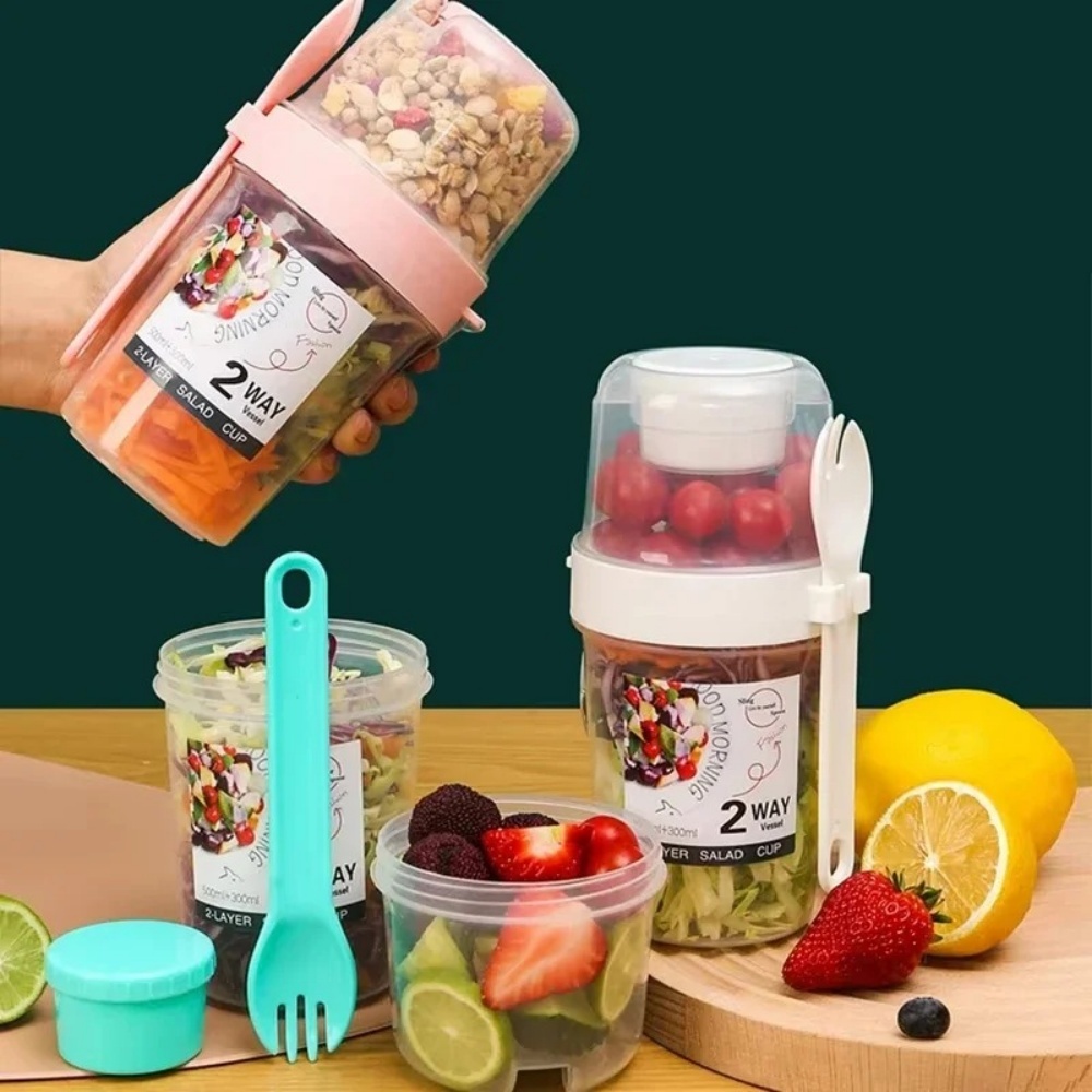 Food Storage Thermos - المحمولة كوب للسلطة الإفطار كوب الغذاء