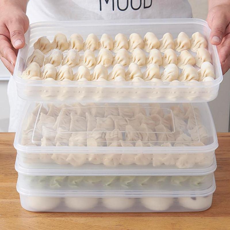 Food Storage Containers Plastic Box - صندوق تخزين شفاف للمطبخ، منظم للثلاجة،