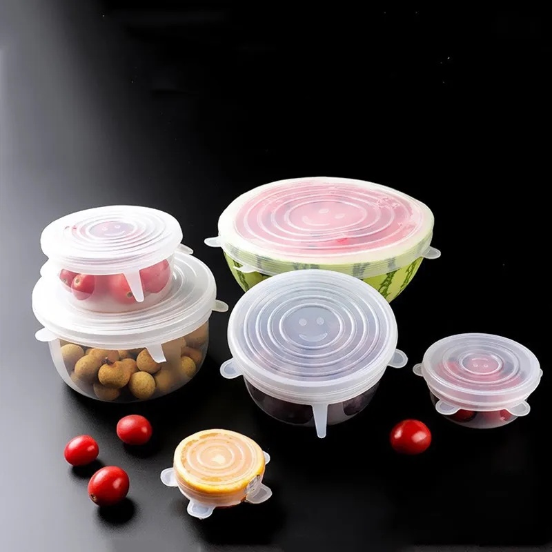 Silicone Stretch Lid - 1-4 قطع من أغطية السيليكون المرنة