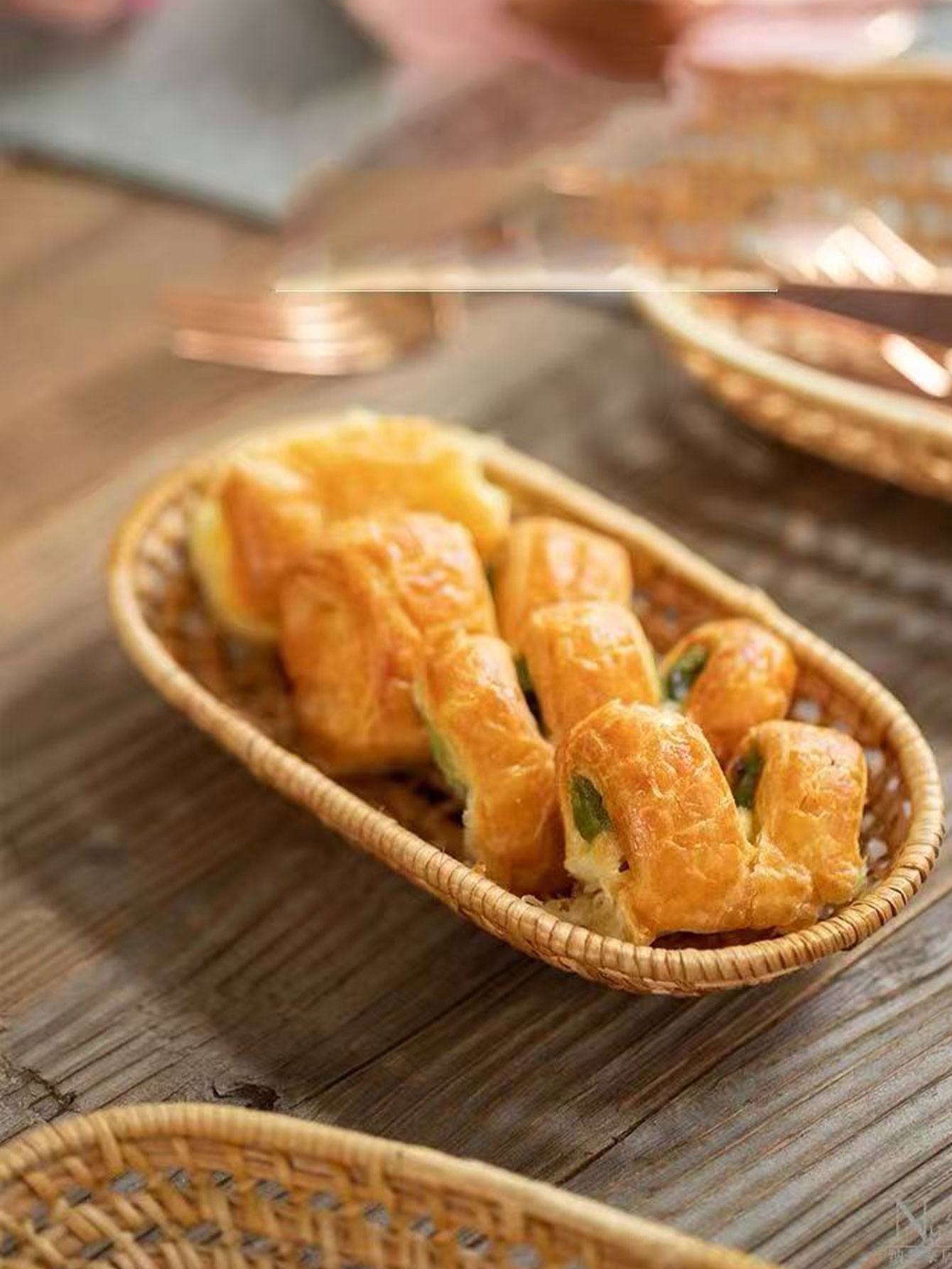 Bread Box Bamboo - سلة خبز صغيرة على الطراز الياباني،