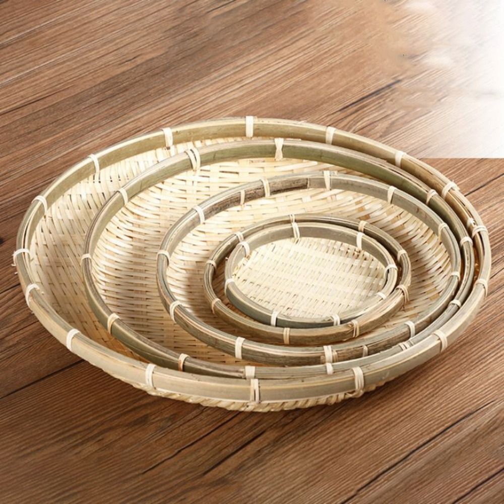 Bread Box Bamboo - اليدوية المنسوجة علبة الخيزران الخيزران جولة