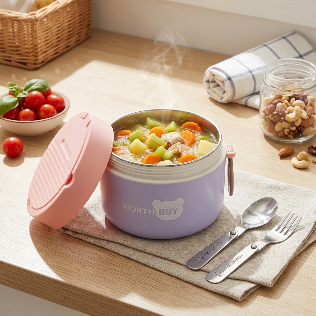 Food Storage Thermos - صندوق غداء حراري من الفولاذ المقاوم