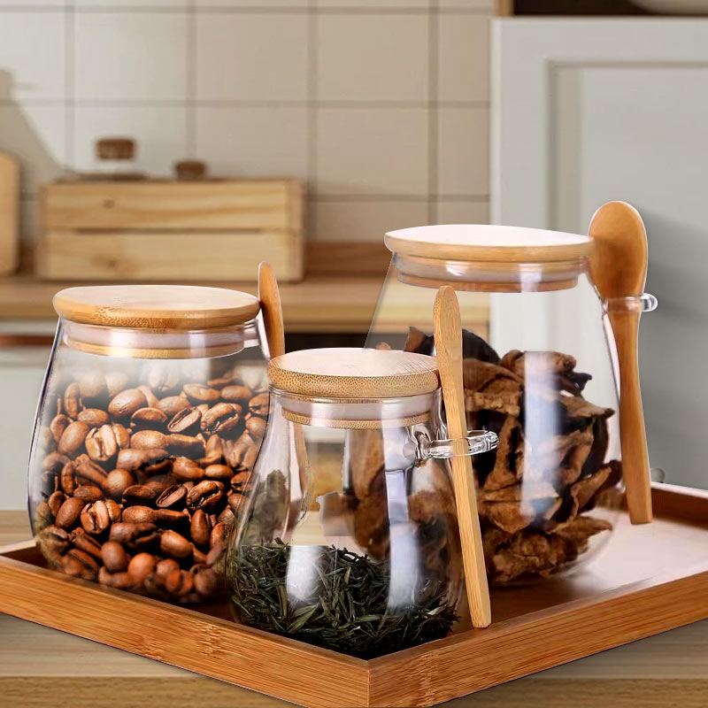 برطمان زجاجي بملعقة وغطاء ، بر - مراجعة Food Storage Glass Container Set وسعره