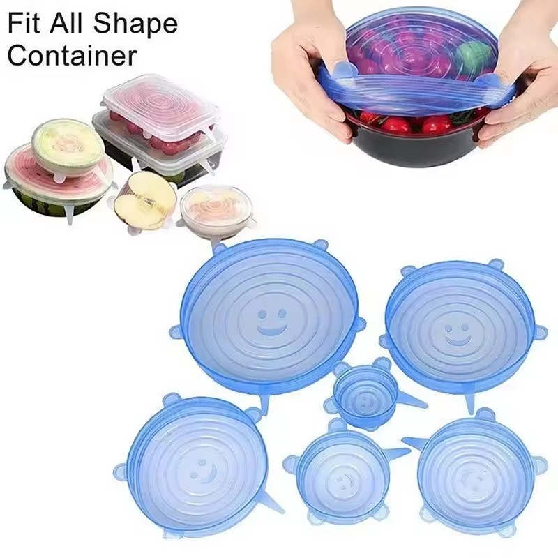 6 قطعة قابلة لإعادة الاستخدام  - مراجعة Silicone Stretch Lid وسعره