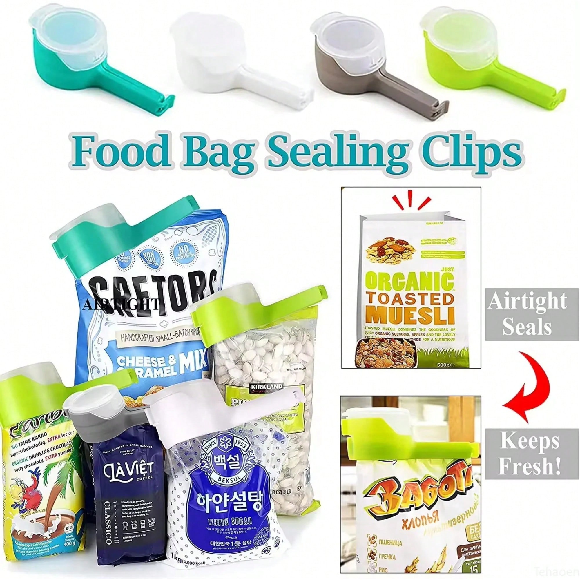 مشابك تعبئة وتخزين الوجبات الخ - مراجعة Food Storage Plastic Bag وسعره