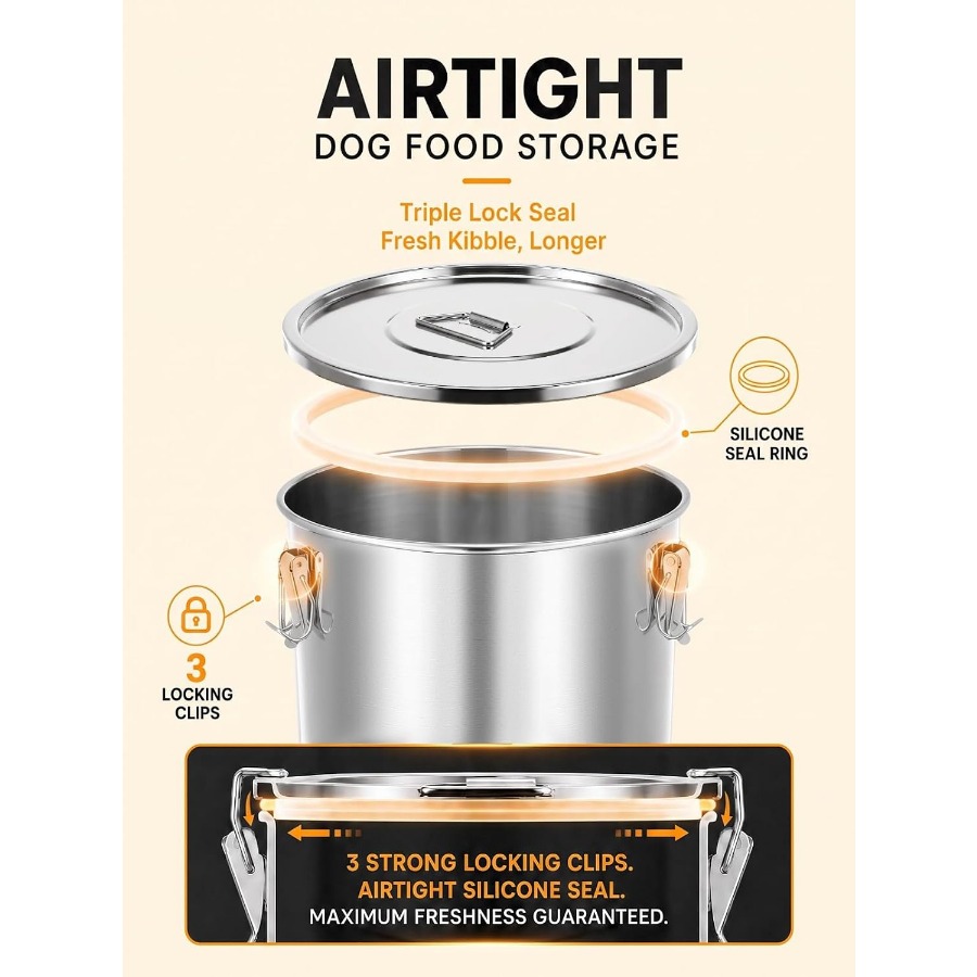 حاوية تخزين طعام الكلاب المصنو - مراجعة Food Storage For Dog وسعره