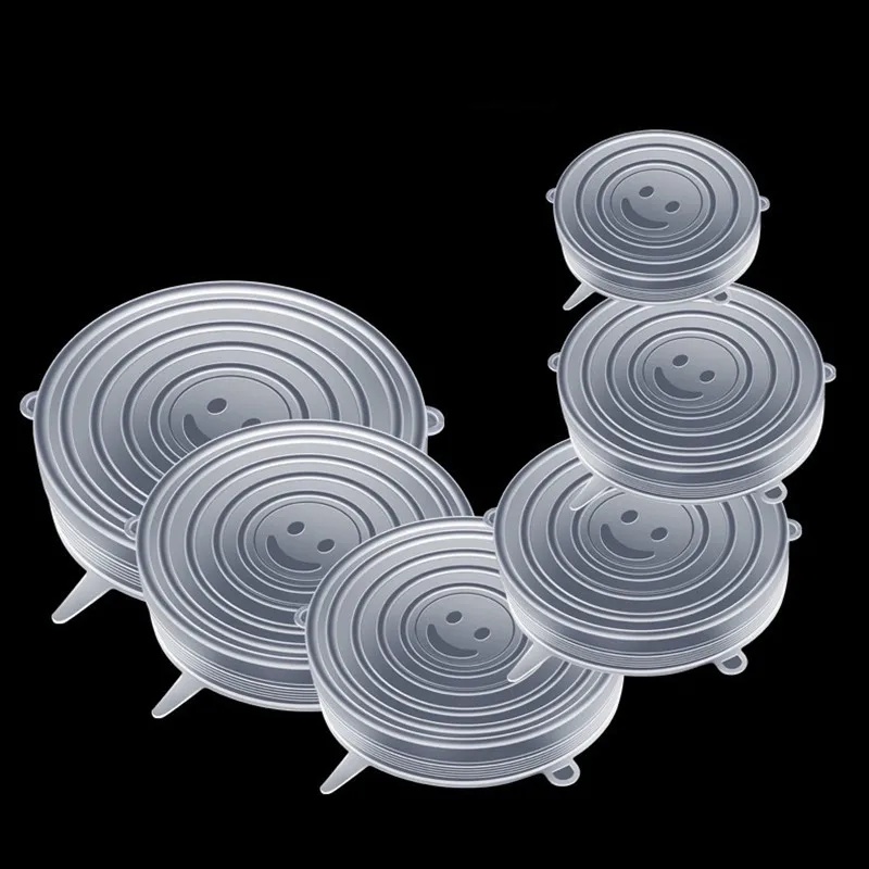 1-4 قطع من أغطية السيليكون الم - مراجعة Silicone Stretch Lid وسعره