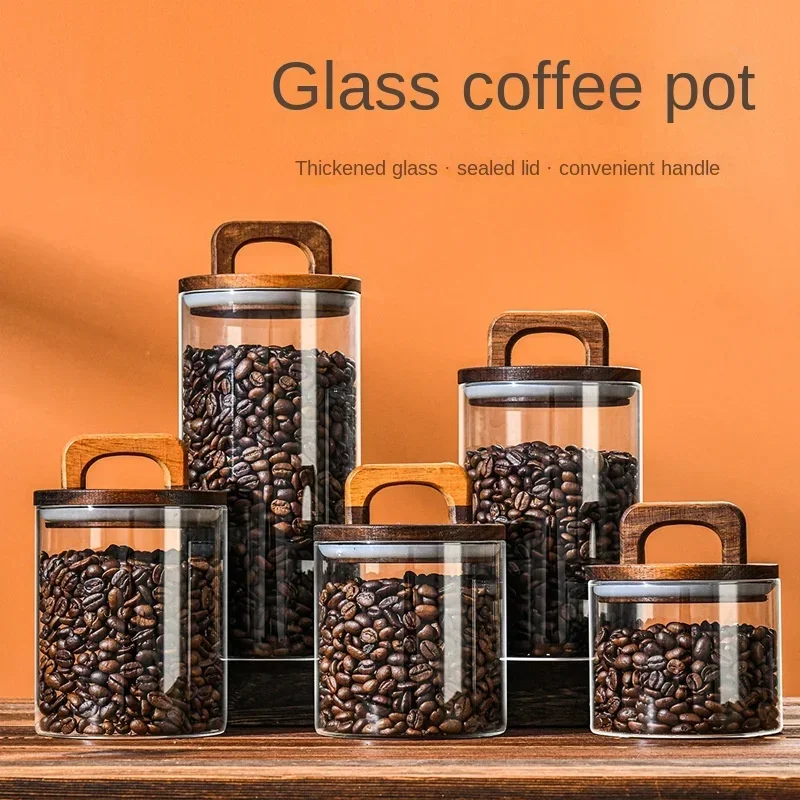800-2100 مللي غطاء الخشب جرة ز - مراجعة Food Storage Glass Container Set وسعره