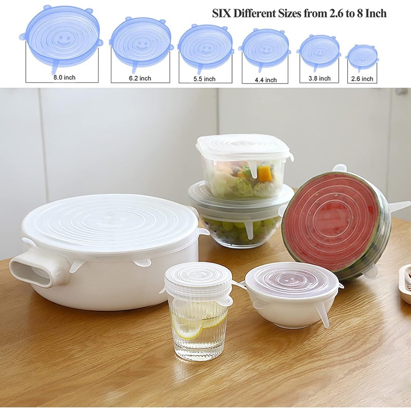 12 عبوة من أغطية السيليكون الم - مراجعة Silicone Stretch Lid وسعره