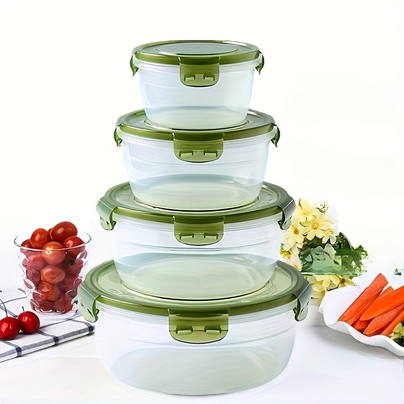 4 حاويات بلاستيكية لتخزين الطع - مراجعة Food Storage Containers Plastic Box وسعره