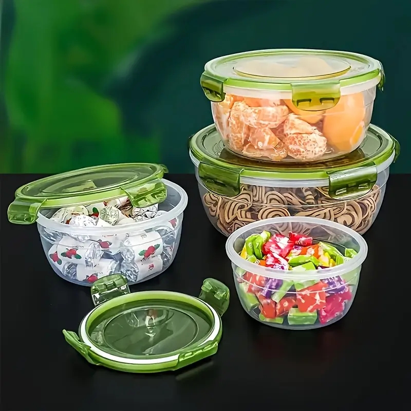 4 حاويات بلاستيكية لتخزين الطع - مراجعة Food Storage Containers Plastic Box وسعره