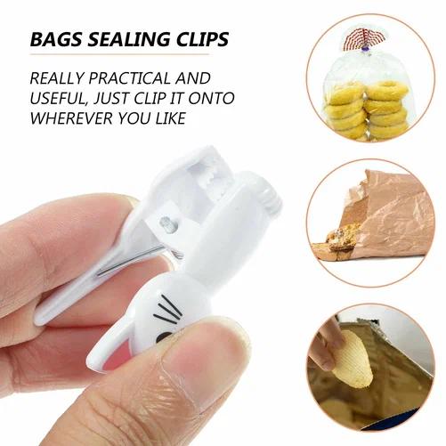 8 قطع مشابك بلاستيكية على شكل  - مراجعة Food Storage Plastic Bag وسعره