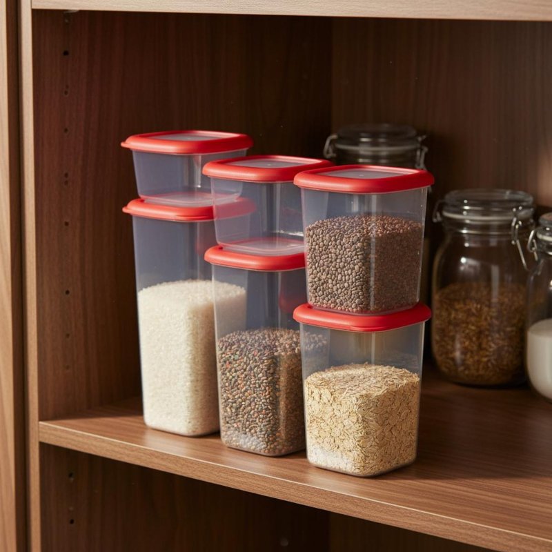 مجموعة من 6 حاويات تخزين طعام  - مراجعة Food Storage Design وسعره