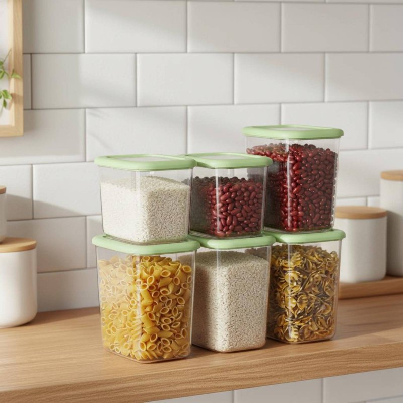 مجموعة من 6 حاويات تخزين طعام  - مراجعة Food Storage Design وسعره