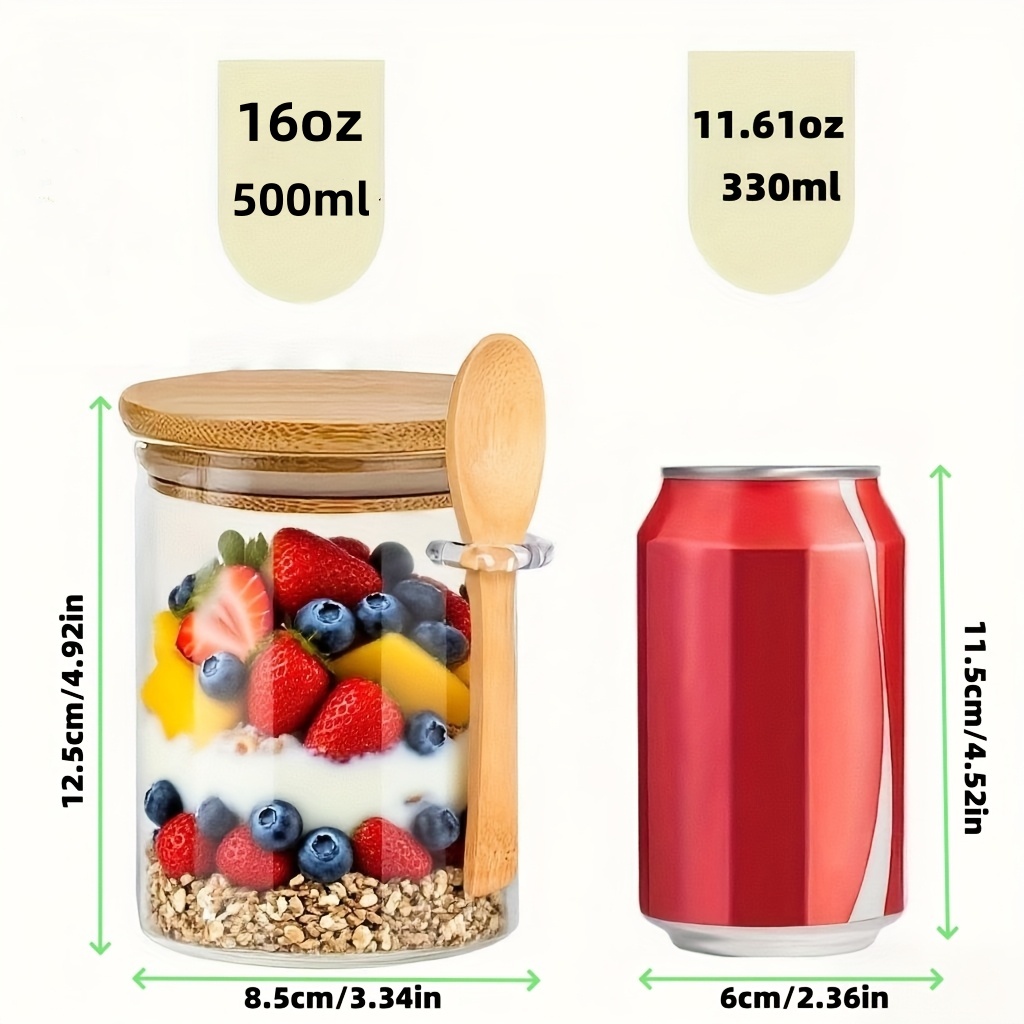 مجموعة أكواب زجاجية للشوفان، ت - مراجعة Food Storage Glass Container Set وسعره
