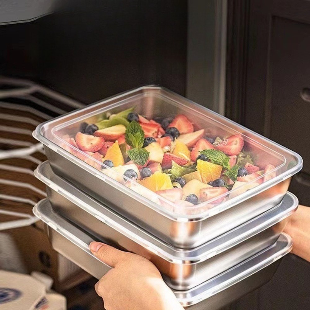 صينية تقديم من الفولاذ المقاوم - مراجعة Food Storage Design وسعره