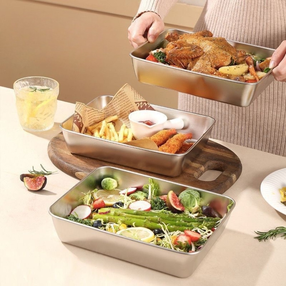 صينية تقديم من الفولاذ المقاوم - مراجعة Food Storage Design وسعره