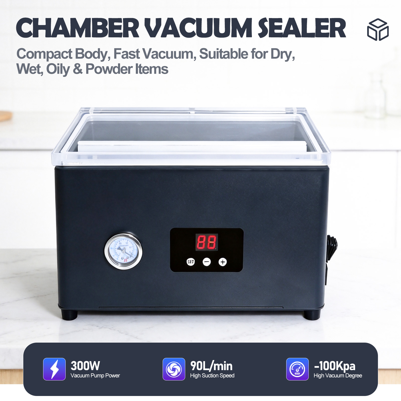 آلة تفريغ الهواء من ZM-CVS300  - مراجعة Food Storage Machine وسعره
