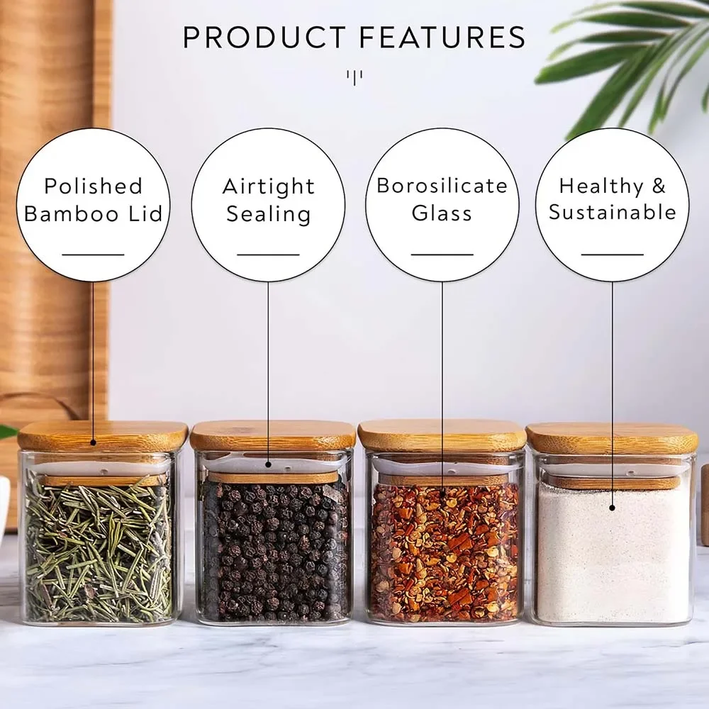 مجموعة عبوات زجاجية مربعة لتخز - مراجعة Food Storage Glass Container Set وسعره