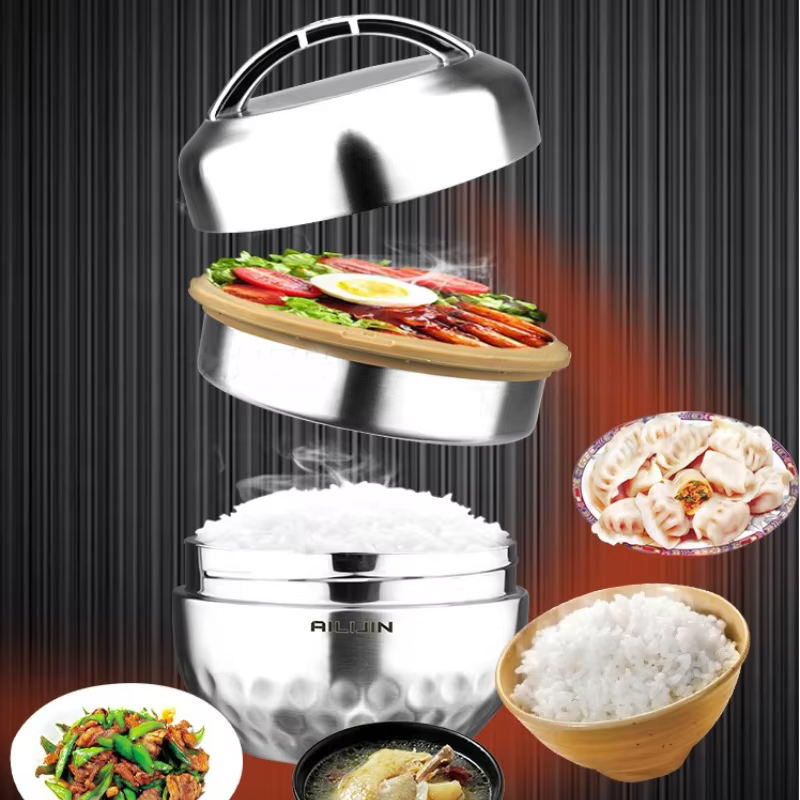 صندوق غداء مزدوج الطبق يحافظ ع - مراجعة Food Storage Thermos وسعره