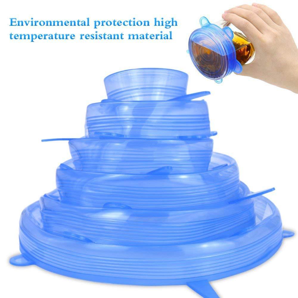 6 قطعة اكسسوارات المطبخ العالم - مراجعة Silicone Stretch Lid وسعره