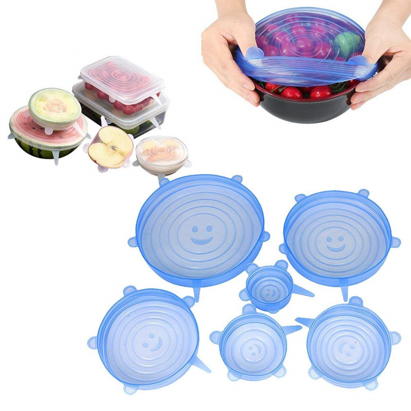 6 قطعة اكسسوارات المطبخ العالم - مراجعة Silicone Stretch Lid وسعره