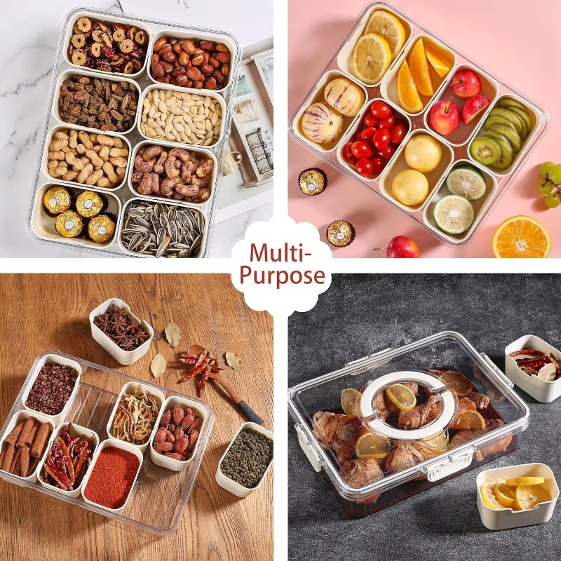 صينية تقديم بلاستيكية للمطبخ،  - مراجعة Food Storage With Dividers وسعره