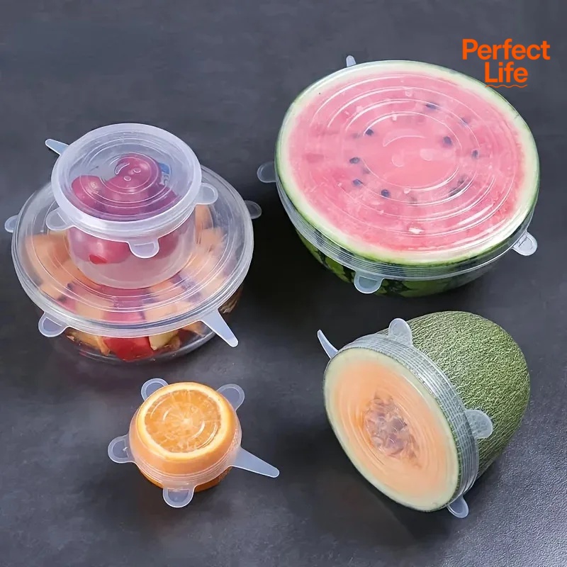 6 قطع من أغطية السيليكون القاب - مراجعة Silicone Stretch Lid وسعره
