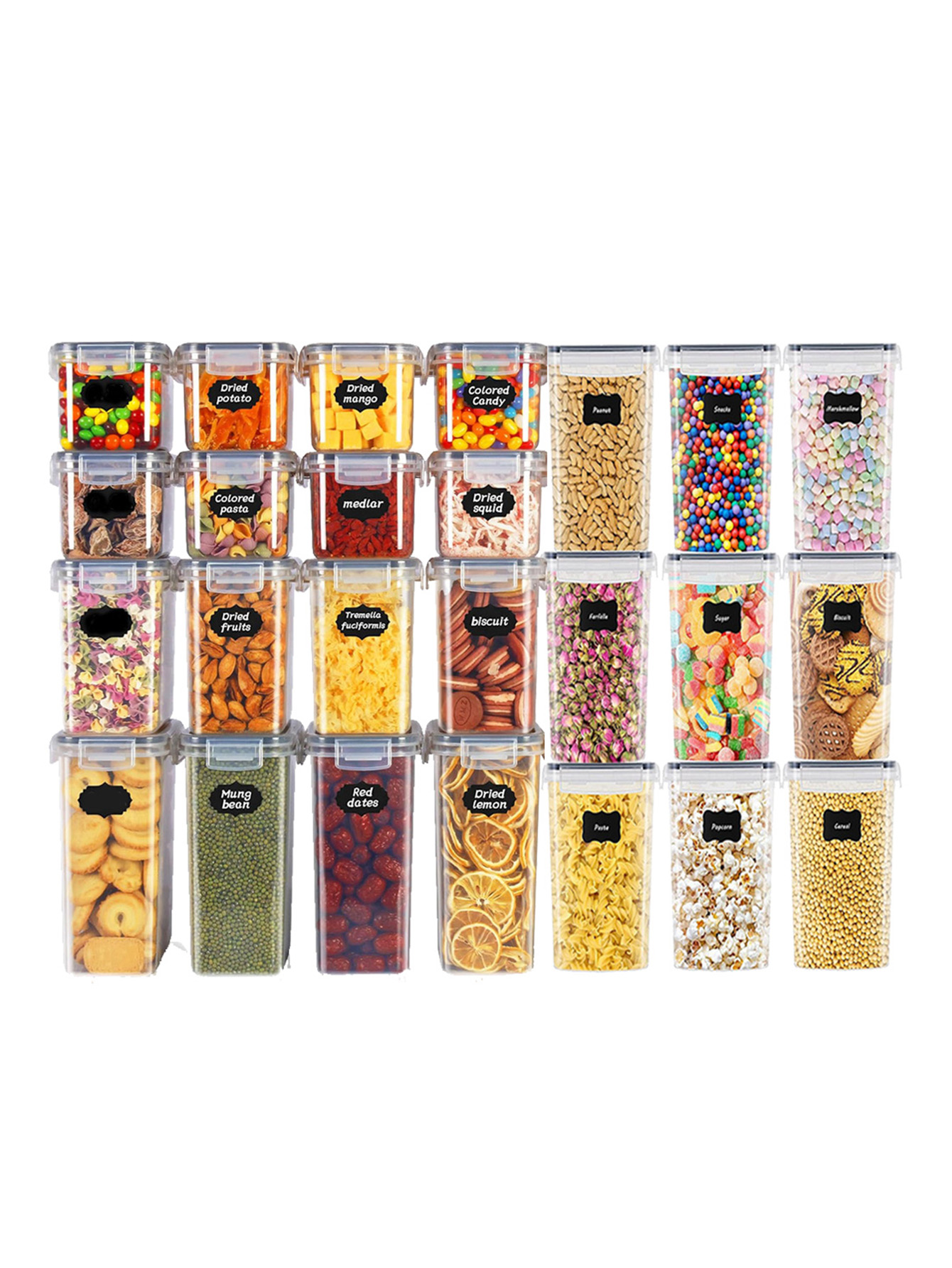 48 قطعة، حاويات تخزين طعام محك - مراجعة Food Storage Design وسعره