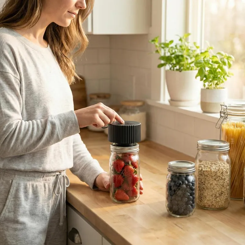 جهاز تفريغ الهواء الكهربائي لب - مراجعة Food Storage Machine وسعره