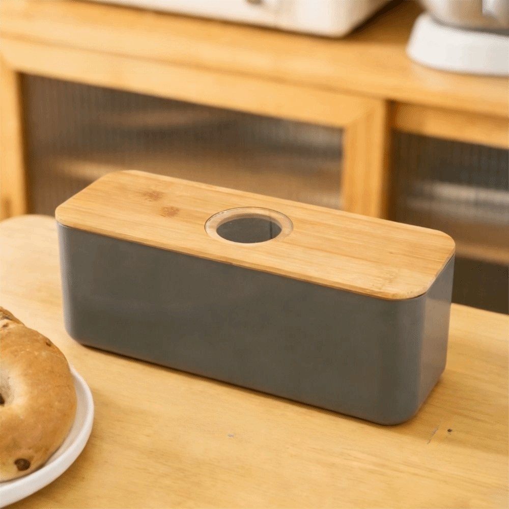 صندوق تخزين الخبز بغطاء خشبي م - مراجعة Bread Box Bamboo وسعره