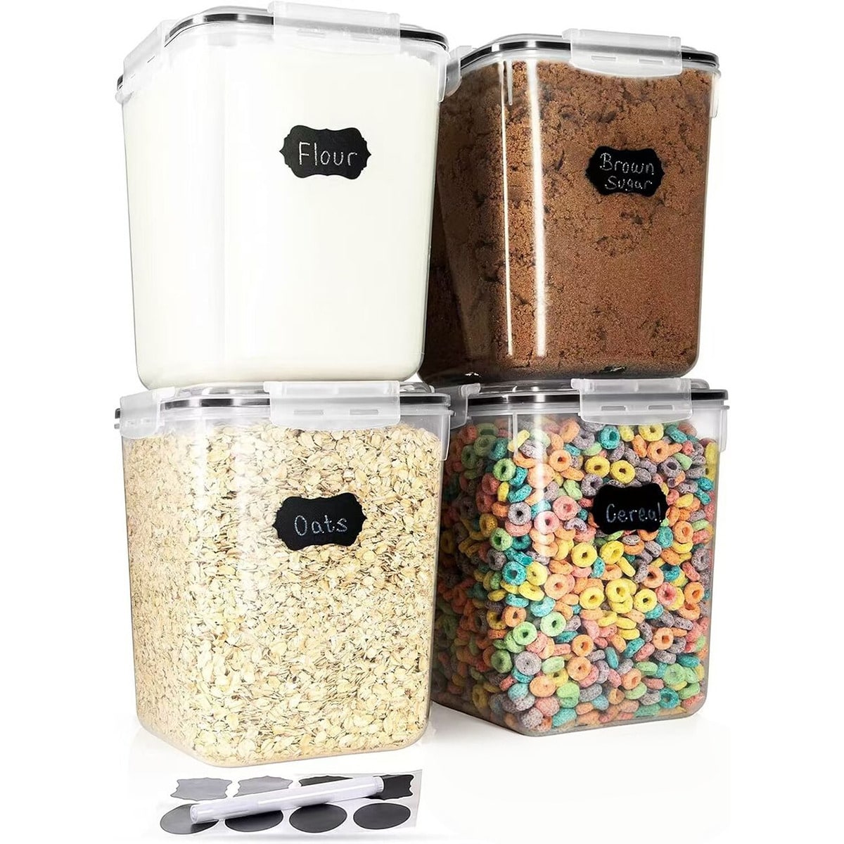 مجموعة من 4 علب تخزين كبيرة لل - مراجعة Food Storage Glass Container Set وسعره